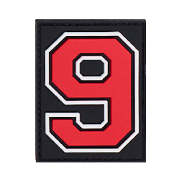 Parche numero rojo